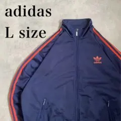 adidasアディダストラックジャケットジャージトレフォイル刺繍ロゴネイビー/1