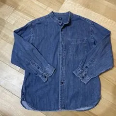 UNIQLO ノーカラーデニムシャツ Sサイズ