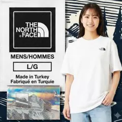 ノースフェイス Tシャツ 半袖 ホワイト メンズ L バックプリント ロゴ 白のサムネイル