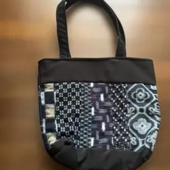 パッチワークトートバッグ 黒