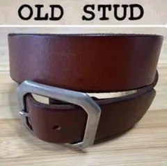 OLD STUD レザーベルト 32 OLD STUD ヴィンテージレザーベルト flower
