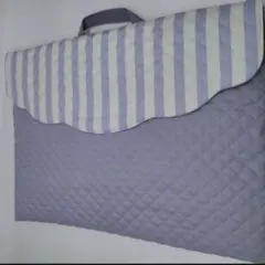 防災頭巾カバー・背もたれ♡ストライプ柄♡ラベンダー【完成品】