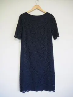 PLST 総レースボクシーワンピース ネイビー Mサイズ
