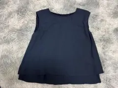 GLOBAL WORK ネイビー レイヤード トップス XXL