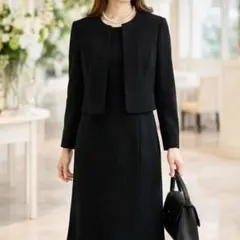 【美品】東京ソワール　ブラックフォーマル セットアップ ワンピース 礼服 喪服