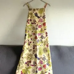 FELISSIMO　フェリシモ　ボタニカル柄　ロングエプロン　フルーツ柄のサムネイル