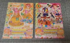 アイカツ レトロオレンジジャンパースカート プレイングトランプワンピ かえで