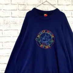 プ*ニ様 ミッキーマウス　スウェット　トレーナー　紺ネイビー