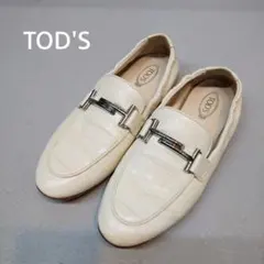 TOD'S クロコ型押し ローファー ピンク - メルカリ