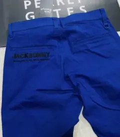 新品 パーリーゲイツ ジャックバニー ストレッチツイルパンツ(4)サイズM/青