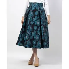 Mystrada ハイウエストジャガードタックスカート