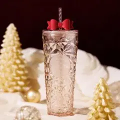【新品未使用】海外スタバ ホリデー2025 クリスマスリボン タンブラー