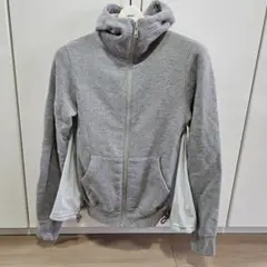 sacai グレー フルジップ フード付き パーカー 1サイズ