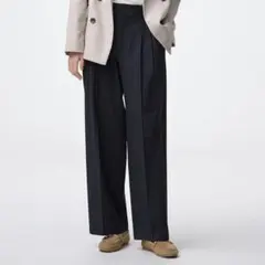 GU タックワイドパンツ　ストライプ　タグ付き　新品未使用