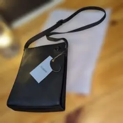ショルダーバッグ　レザー Gratante 本牛革　BLACK　ミニショルダー