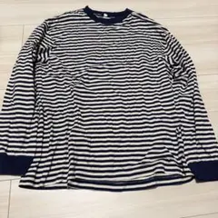 ユニクロ ロンTボーダー ネイビー XLサイズ