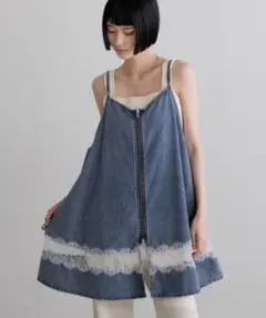 LEPSIM 新品タグ付き 高橋愛 AIRデニムレースキャミチュニック - メルカリ