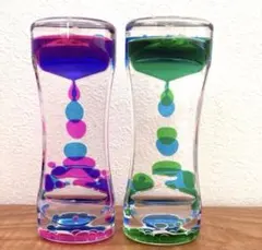 2個セット✨オイルタイマー　液体砂時計　オイル時計　インテリア　お洒落　癒し