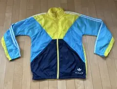 【美品】adidas ナイロンジャケット イエロー/ブルー/ネイビー