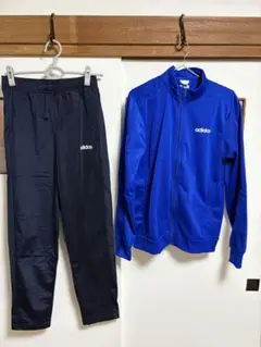 adidas ジャージ上下セット 青