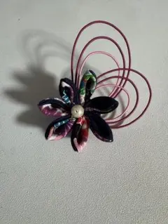 ハンドメイド ブローチ　コサージュ 花柄 多色