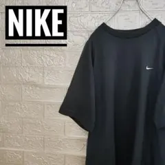 ナイキNIKEワンポイントスウッシュロゴ古着TシャツL　ポリエステルのサムネイル