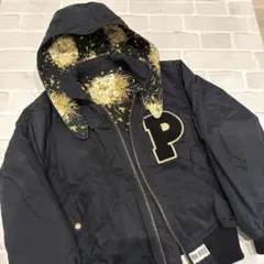 (美品)大人気、ピンクハウス、MA-1、人気デザイン、裏地総柄、ビッグワッペン