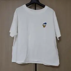 ハニーズ　Disney ドナルドダック 刺繍 Tシャツ ホワイト
