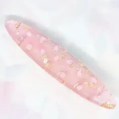 NO.89　レジン　ピンク×金箔　桜　ヘアクリップ