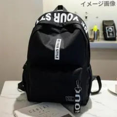 【新品・未使用】リュック バックパック ブラック 大容量 韓国風 通学 通勤のサムネイル