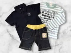 コムサイズム 半袖ポロシャツ ハーフパンツ Tシャツ 90-95cm 3点セット