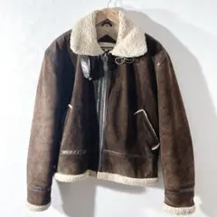 ヴィンテージSIENA UOMOムートンジャケット　フライト　メンズM 古着