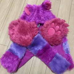 チェシャ猫　フード付きマフラー マフラーファンキャップ