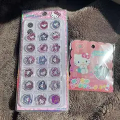 ハローキティ　おはじきシール　2枚セット　サンリオ　ギャルキティ