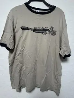 GAP MOTO-RACE リンガーTシャツ ベージュ Mサイズ 短丈のサムネイル