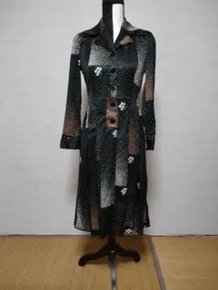 【Mc】和柄風ロングワンピース