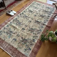 No.32 ヴィンテージラグ S トルコ マット turkish rug ミニ - メルカリ
