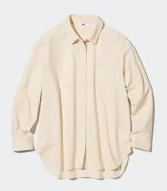 UNIQLO 長袖コーデュロイシャツ M オフホワイト