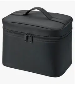 黒いナイロン化粧ポーチ 24×16.5×18cm