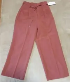 ハニーズ オレンジピンク ベルト付きストレートパンツ Lサイズ