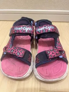 SKECHERS Heart Lights サンダル ピンク 18センチ