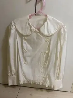 muguet frill sailor collar blouson WHITE - メルカリ