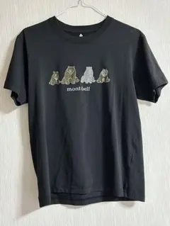 mont-bell クマイラスト Tシャツ ブラック