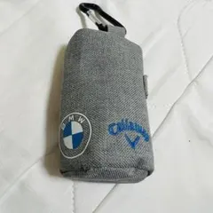 限定品非売品 Callaway BMWコラボボールポーチ グレ-ロゴブルーの刺繍のサムネイル