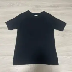 clear 半袖リブニット トップス ブラックのサムネイル