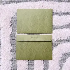 GUCCI エンボス加工 グリーン封筒