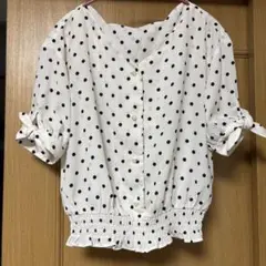 マジェスティックレゴン ドット柄 半袖ブラウス 【服】
