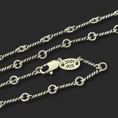 シルバー925 ツイストチェーン ロープチェーン シルバーネックレス