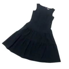 TOCCA ワンピース 0 S ネイビー フレア ティアード 上品 美シルエット