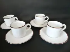 レア★VILLEROY&BOCH シンプル カップ＆ソーサー 4客セット